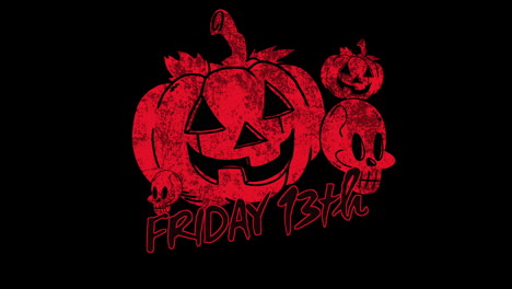 Viernes-13-Con-Calabaza-Roja-Y-Calaveras