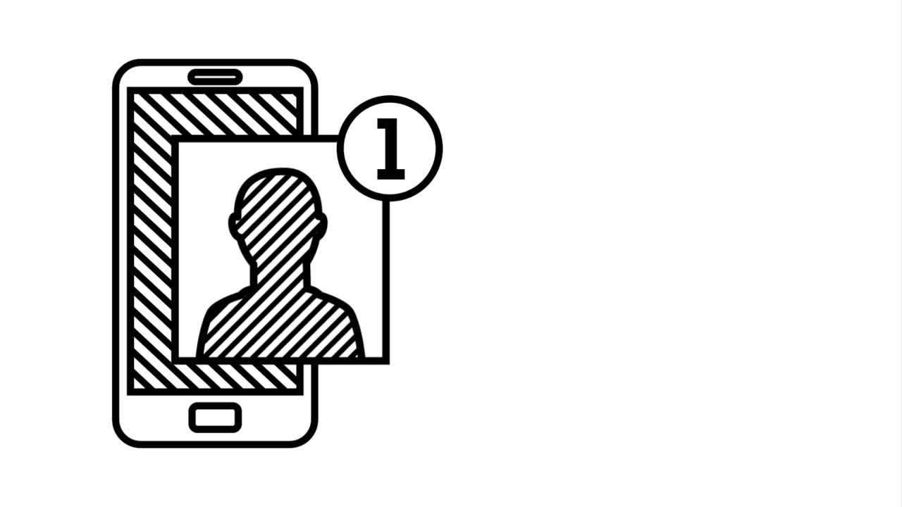 소셜 미디어 기술을 가진 스마트폰