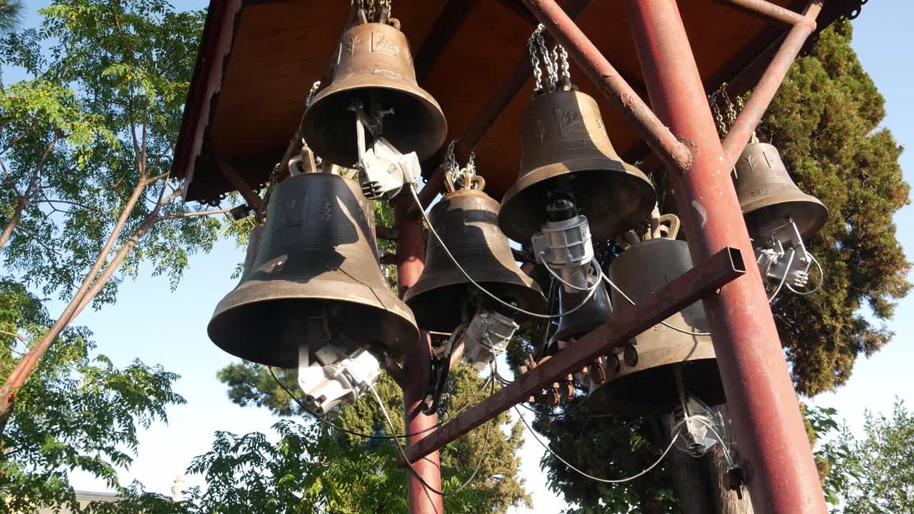 The bells at the Vlatadon Monastery in Thessaloniki, Greece