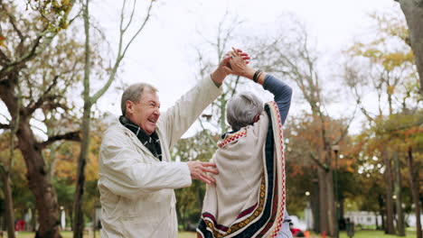 Old-couple-dance-in-park,-love-with-marriage