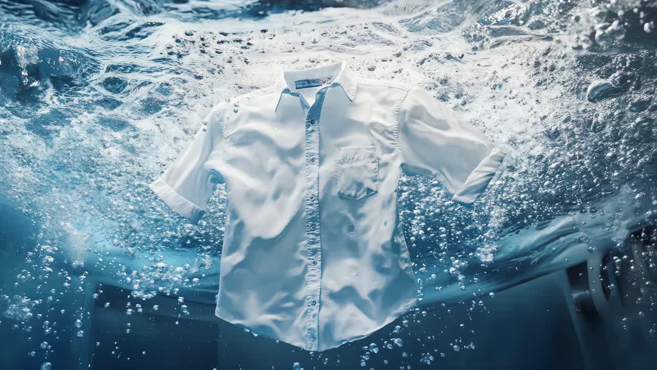 White Shirt Underwater Washing