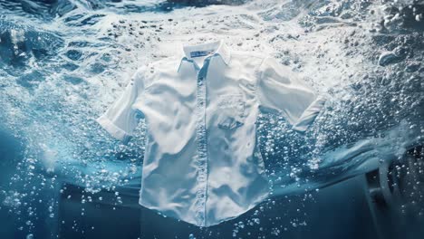 white shirt underwater washing