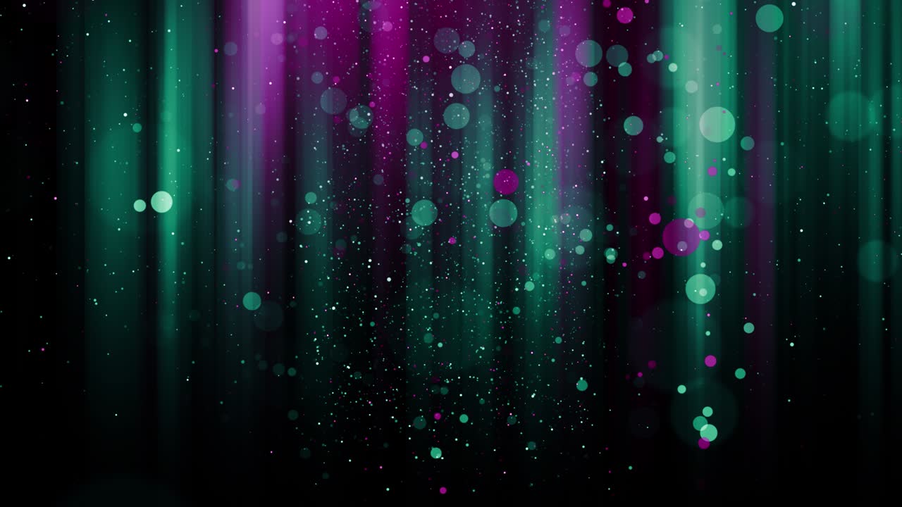 Particles green pink event game trailer titles cinematic concert stage background loop