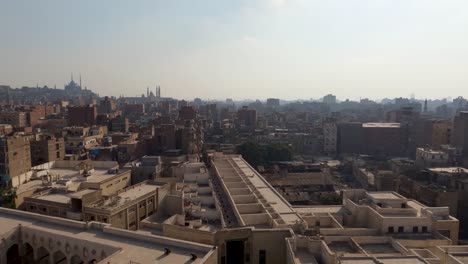 cityscape of islamic cairo, cairo, egypt. old historical city. panning shot