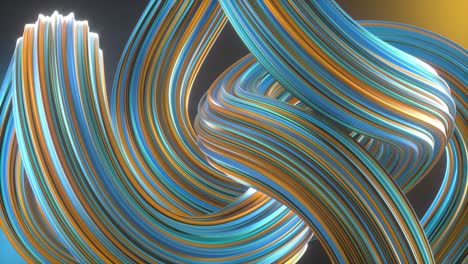 3d animation of modern blue and orange abstract wave pattern background