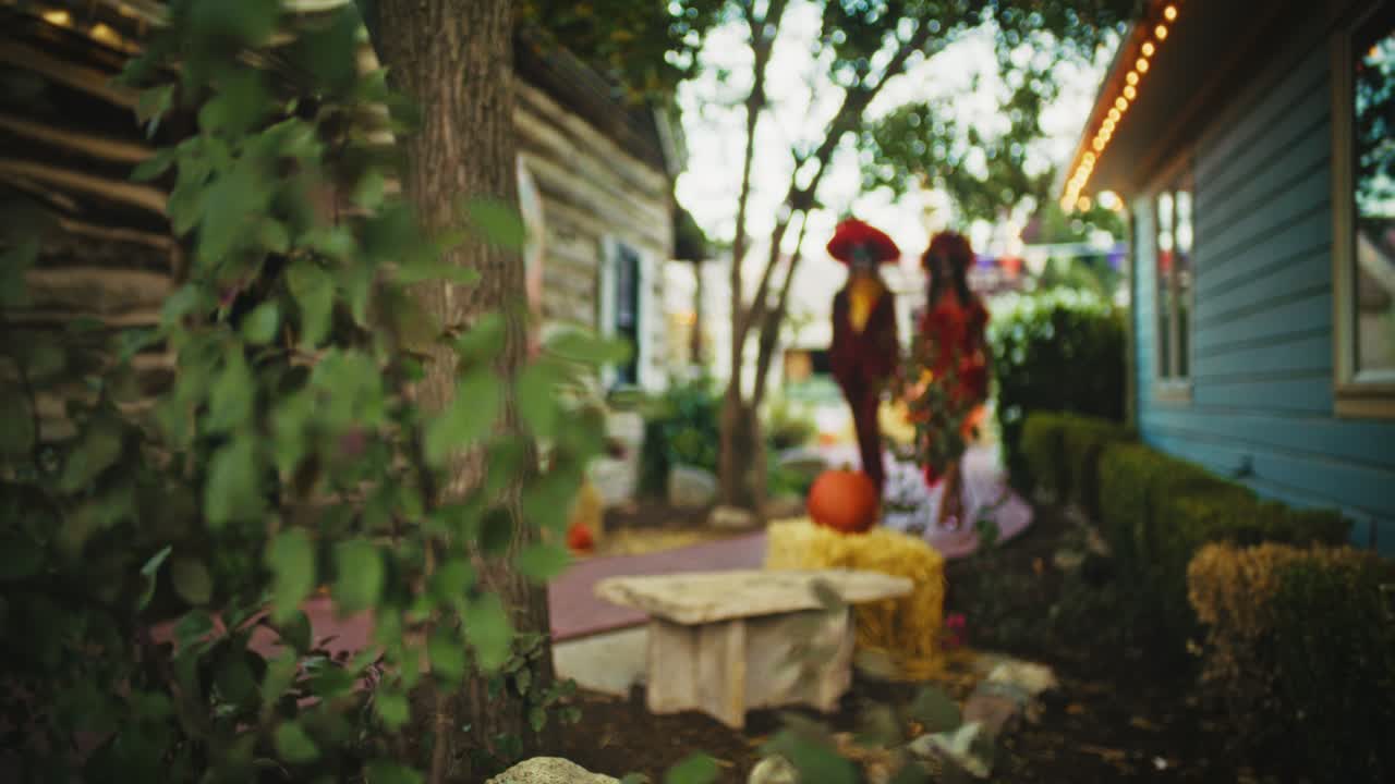 Couple in Day of the Dead Costumes