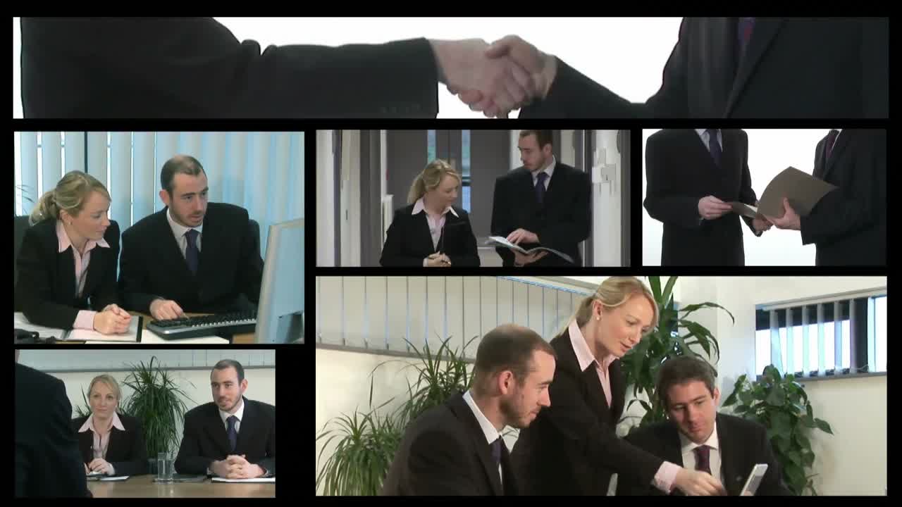 командная работа бизнес-монтаж