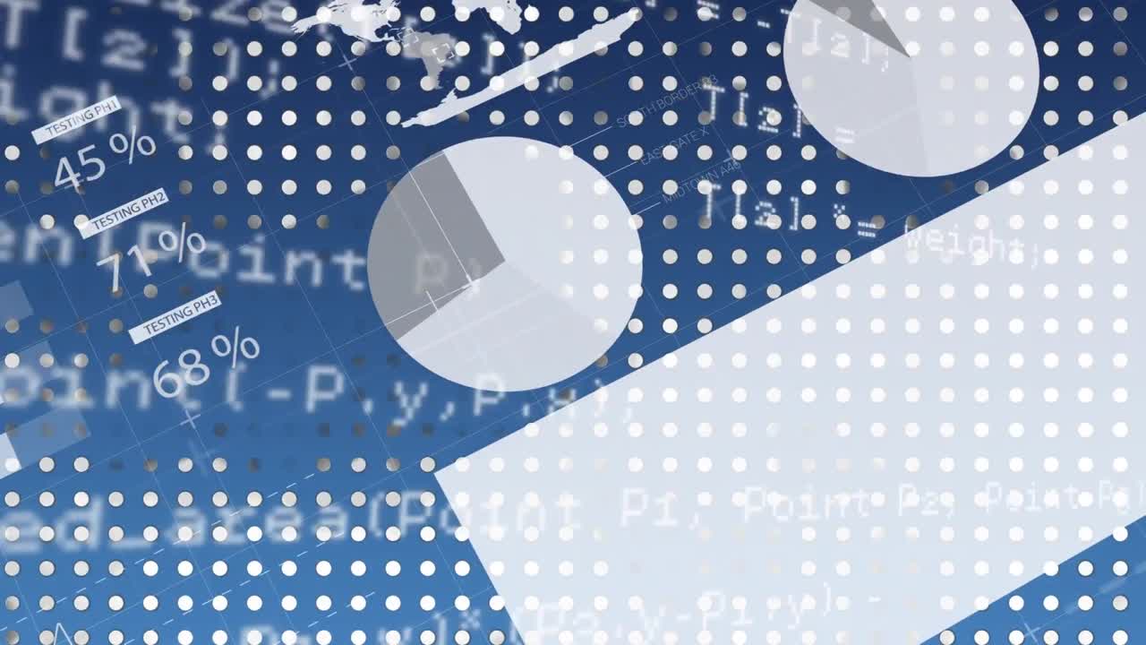 파란색 배경에 있는 데이터 처리의 애니메이션