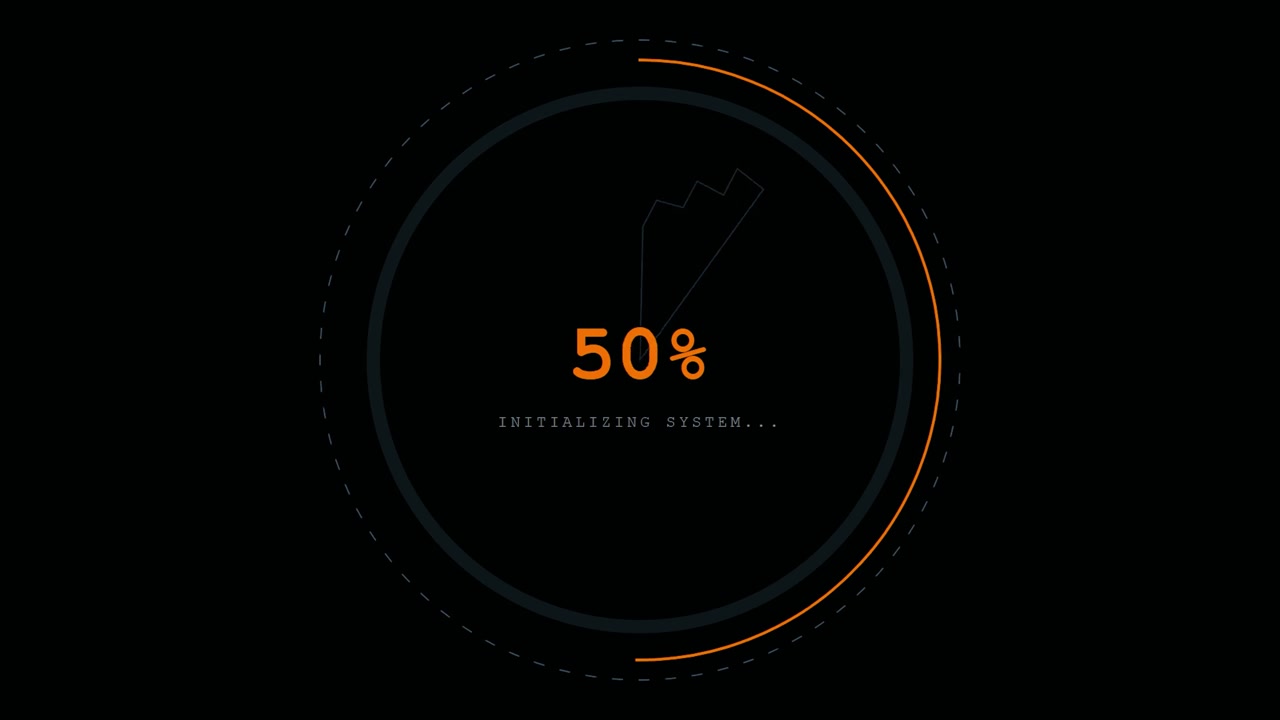 Digital System Initialization Loading Progress Bar Animation
