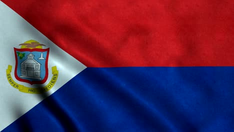 bandera de sint maarten con un bucle sin costuras de 4k