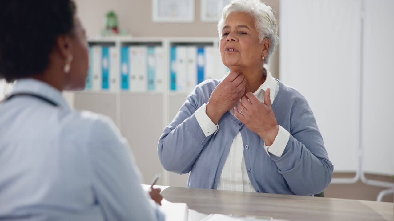 Medical consultation with senior woman