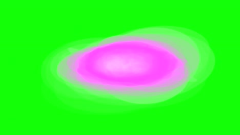 green background with moving circles