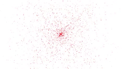 explosión de partículas rosadas.