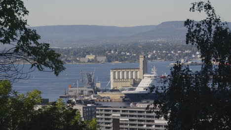 cruiseship at bay in oslo, capitol of norway