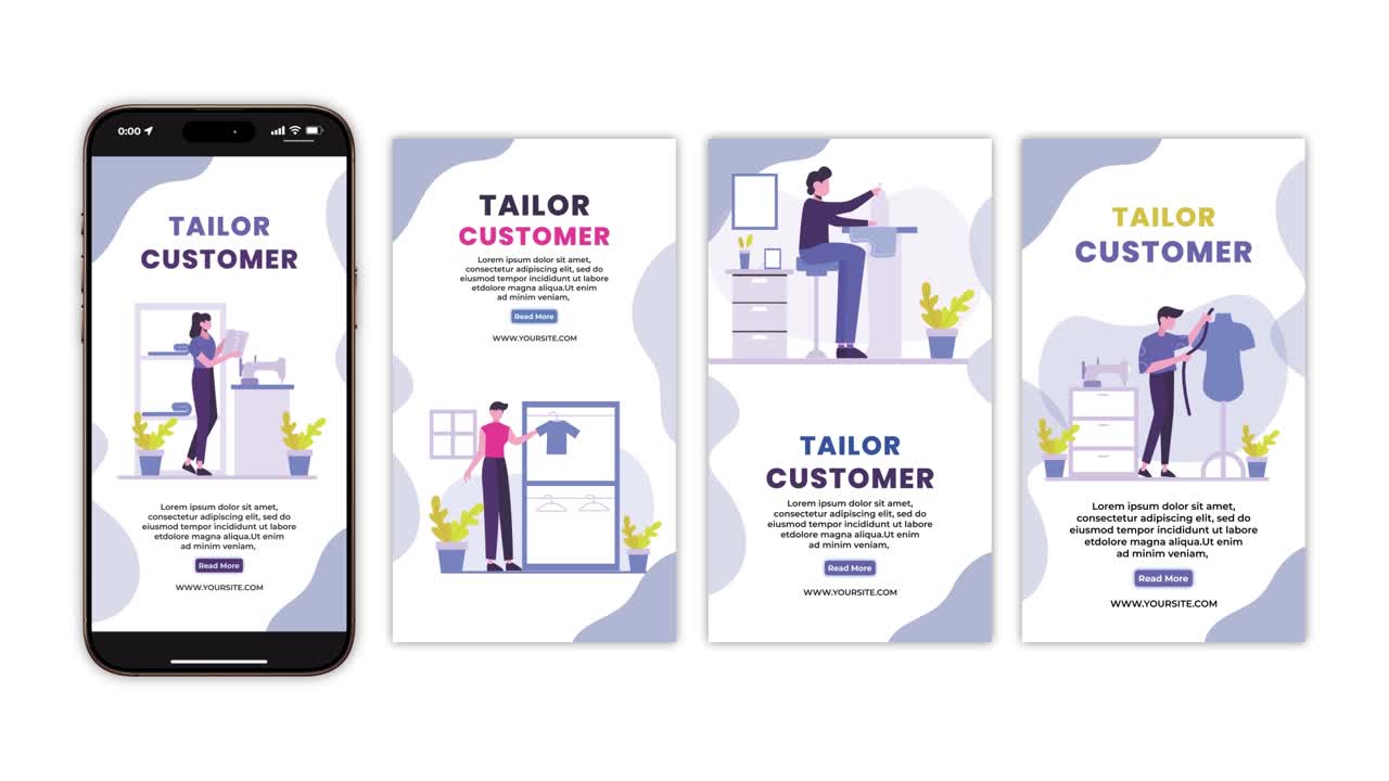 Tailor Customer Mobile App Story Templates