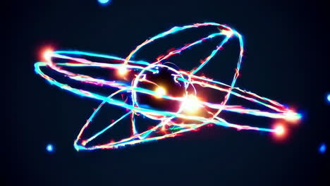 vibrant neon atom model