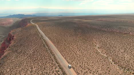 beautiful desert road near a cliff in the desert