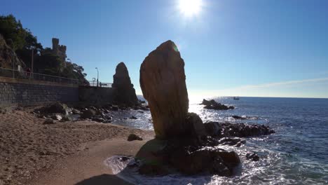 beach rock paradise lloret de mar lloret de mar coastal path beach views mediterranean turquoise blue cove ibiza mallorca