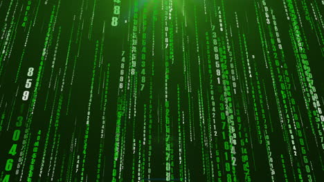 Digital Rain of Numbers