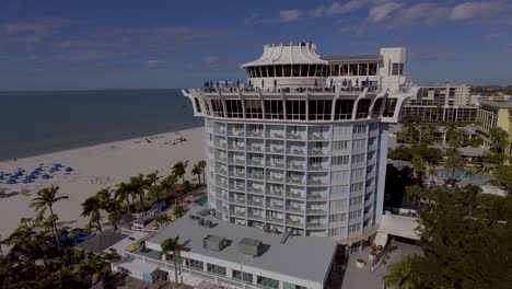 4k drone video of beautiful bellwether beach resort on the gulf of mexico in st