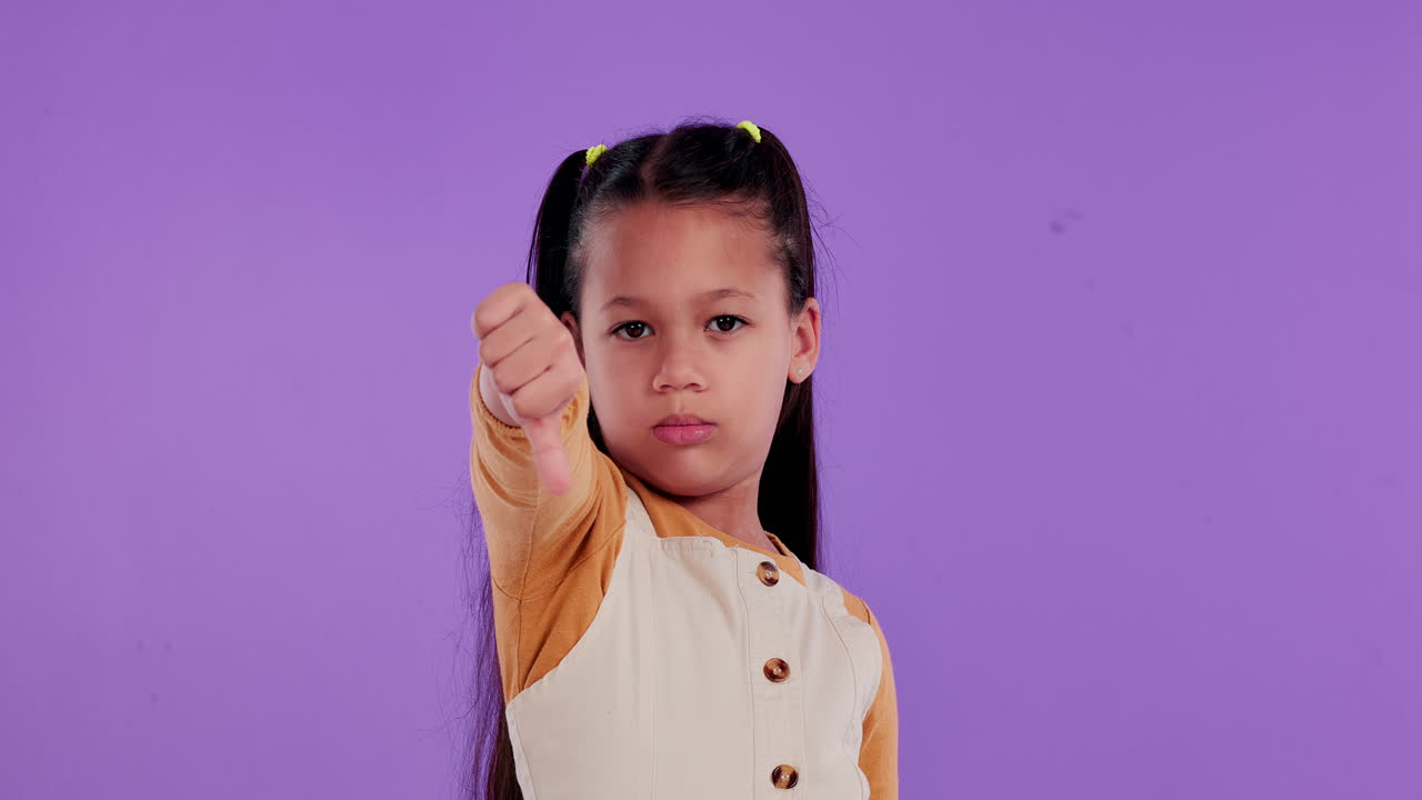 Girl with Thumbs Down