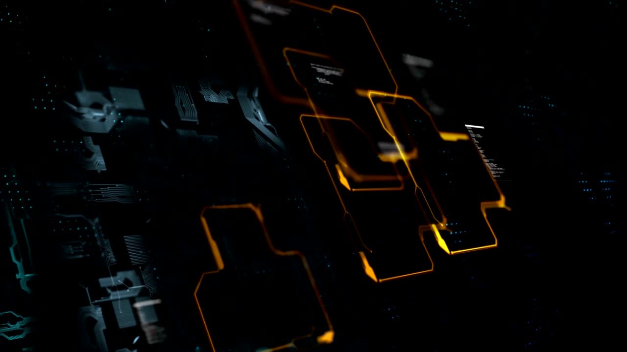 Abstract background circuit electronic line for technology concept with shallow depth of field dark and grain processed