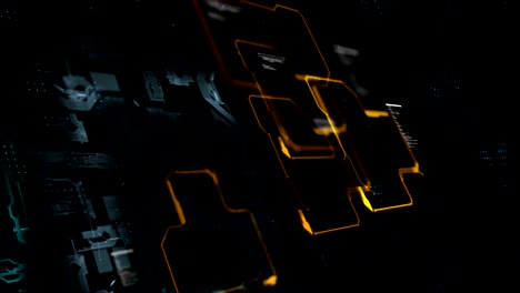 abstracto circuito de fondo línea electrónica para el concepto de tecnología con poca profundidad de campo oscuro y procesado de grano