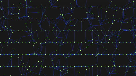 connecting the dots a bold black and blue pattern with yellow grid of circles and lines