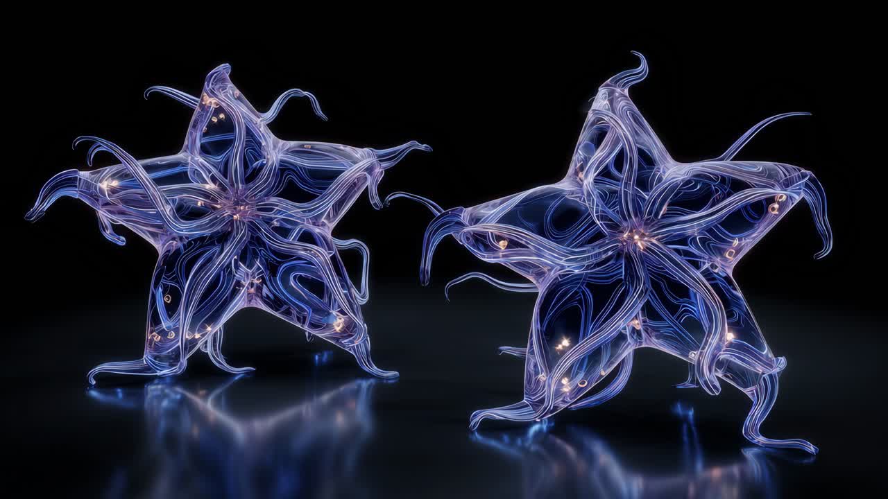 Futuristic Jellyfish Art Installation Display