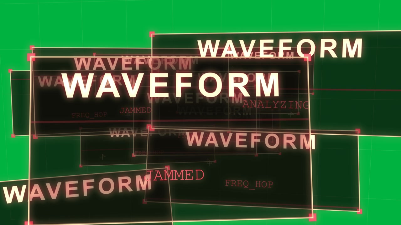 On pulse WAVEFORM panels sliding, scaling and linking over transparent grid, showing analysis