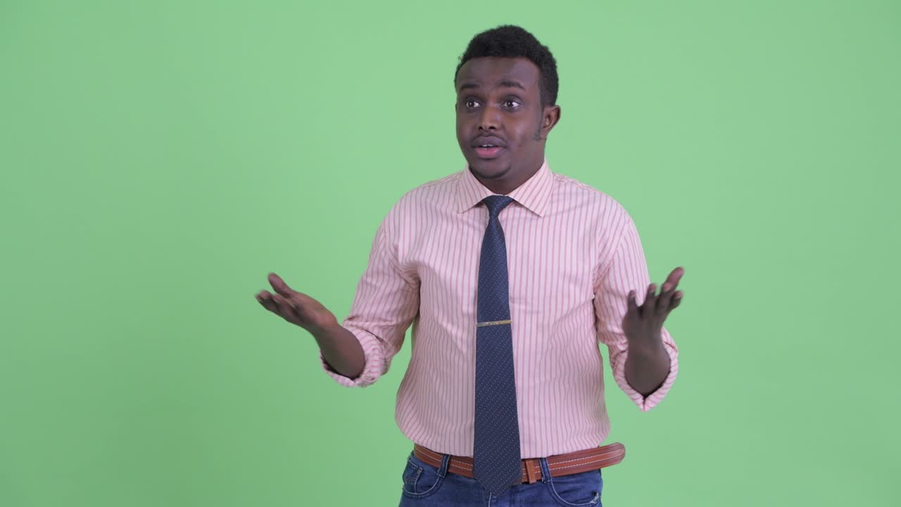 Young African businessman with Afro hair