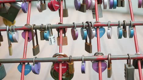 love locks on a bridge