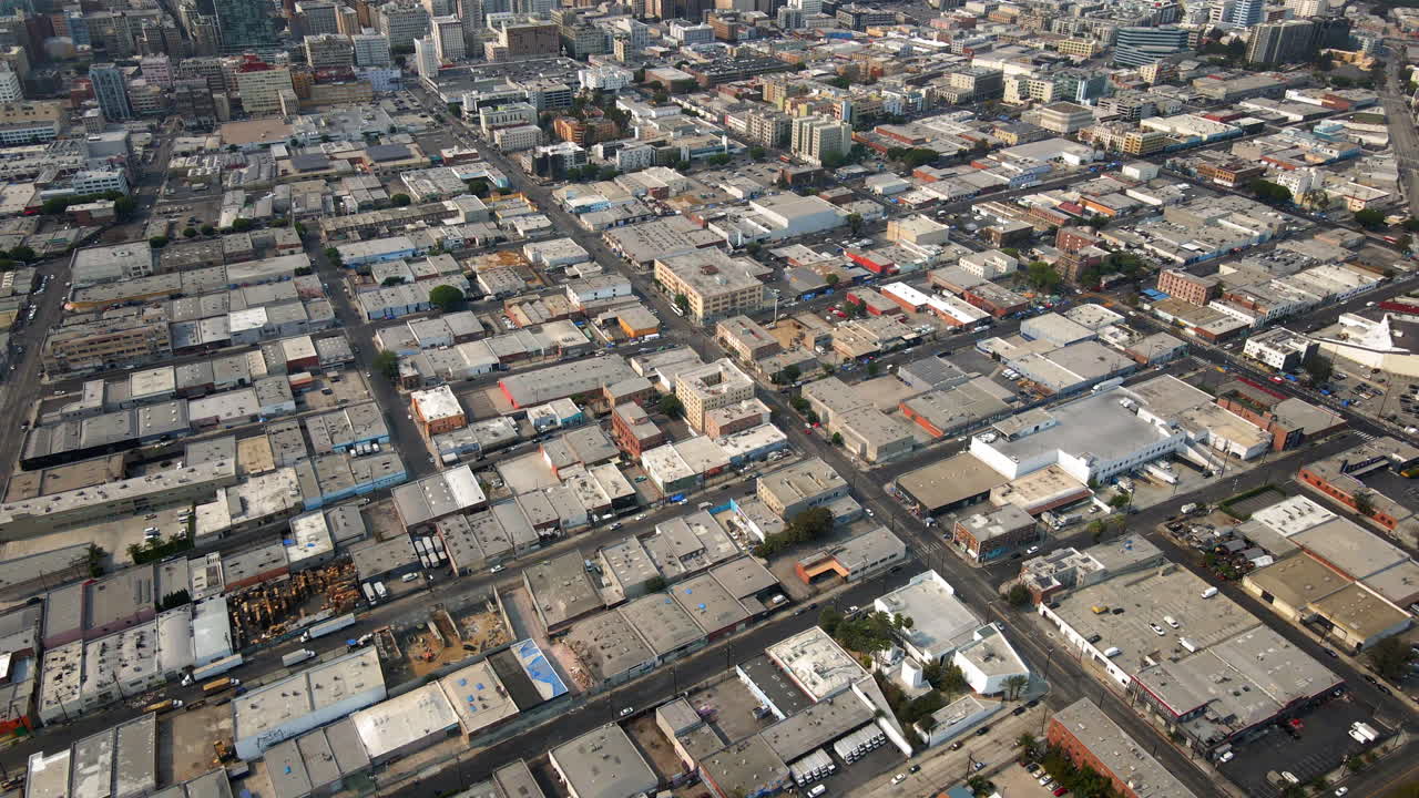 Aerial View of a Densely Populated Urban City