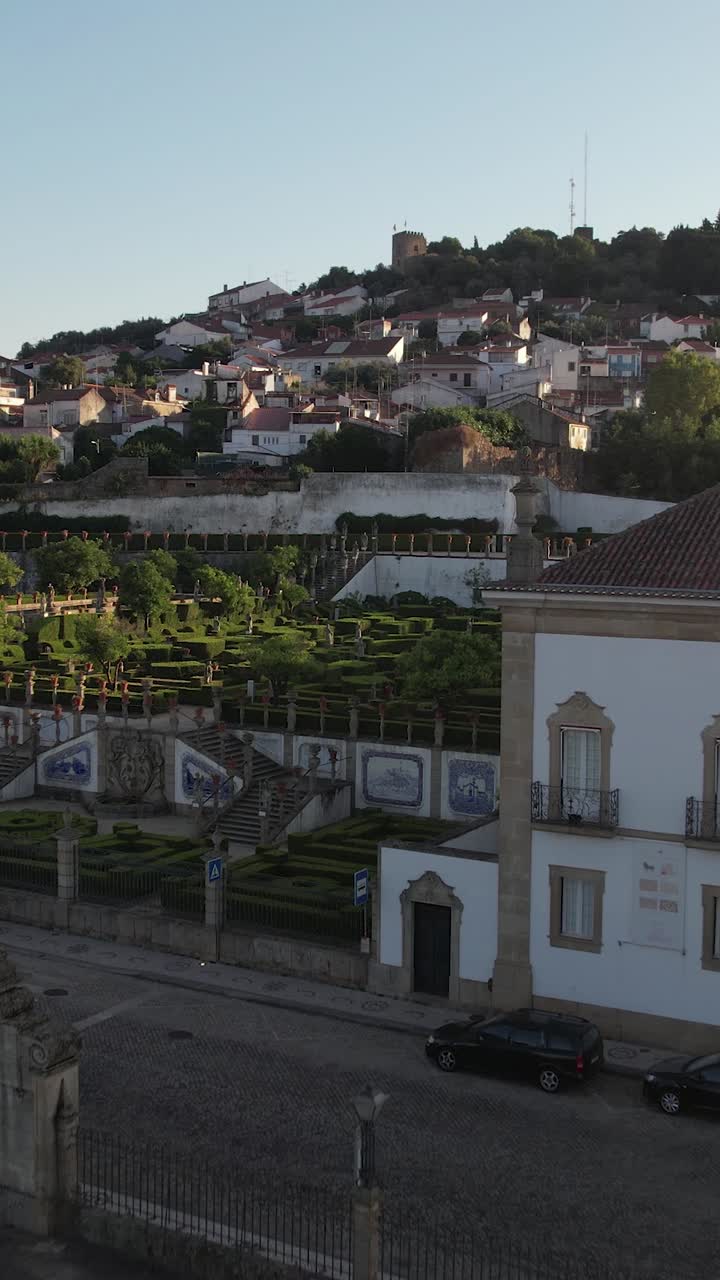 Aerial vertical View City of Castelo Branco in Portugal