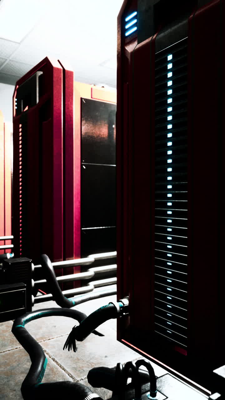 Sala de servidores futurista