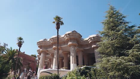 park güell pavilion in barcelona, spain