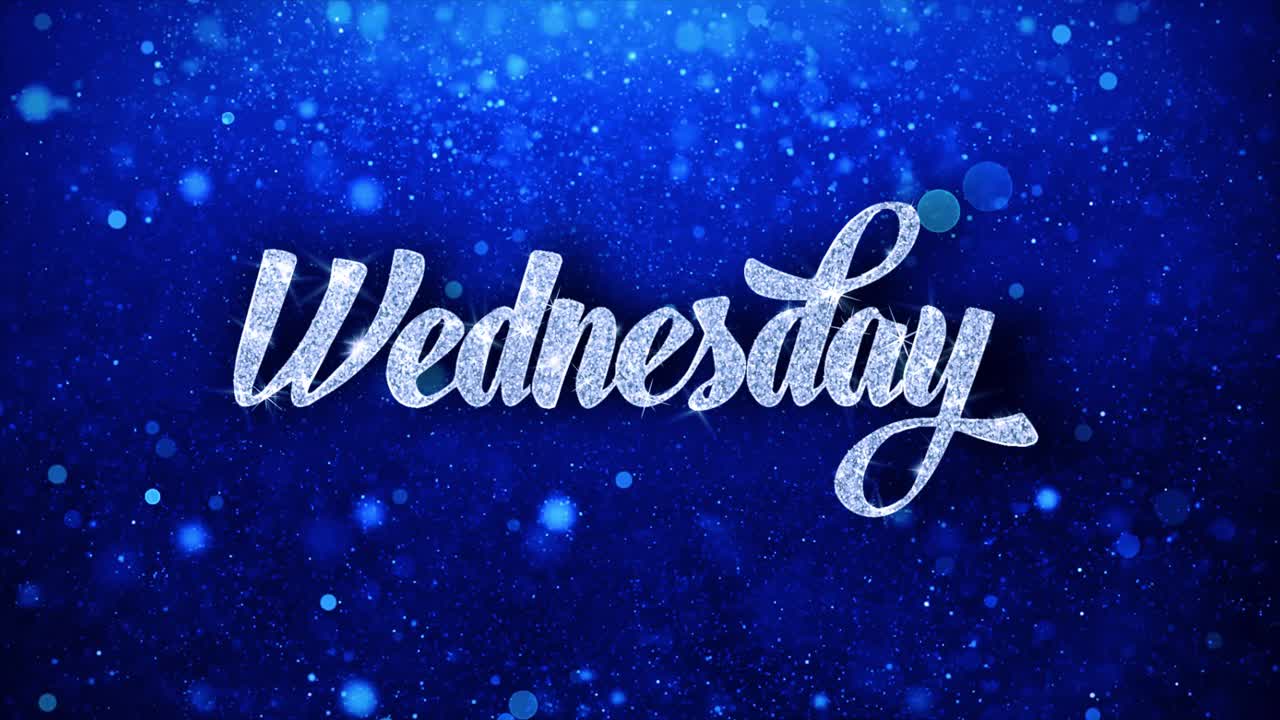 Wednesday Text with Sparkle Effect