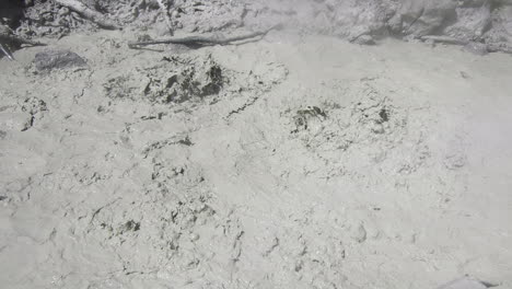 boiling mud pot, lassen volcanic national park, close up