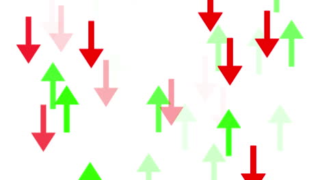 Grüne-Und-Blaue-Pfeile,-Die-Bullen--Und-Bärenmarktkämpfe-Darstellen