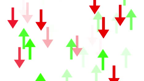 flechas de verde y azul que representan toros y peleas de mercado bajista