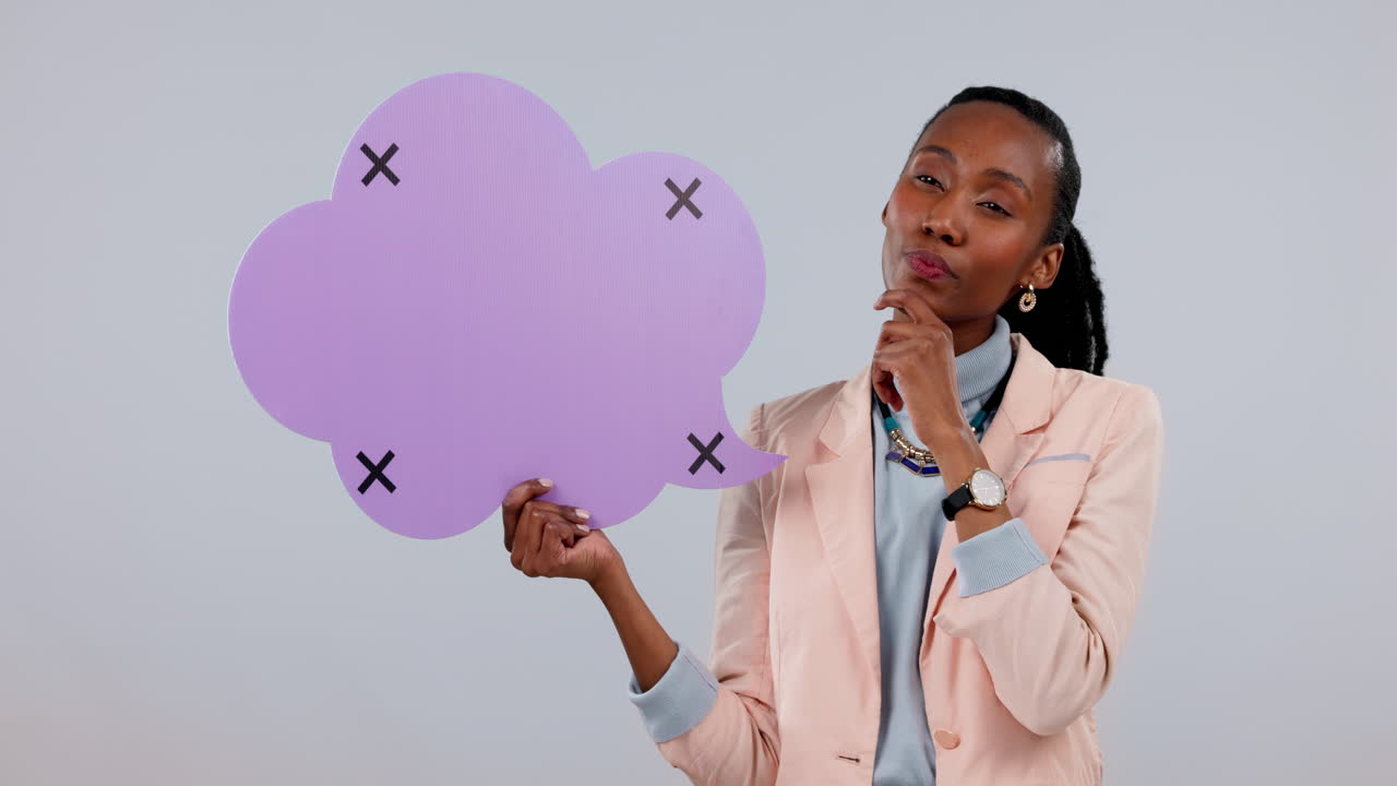 Business woman, speech bubble