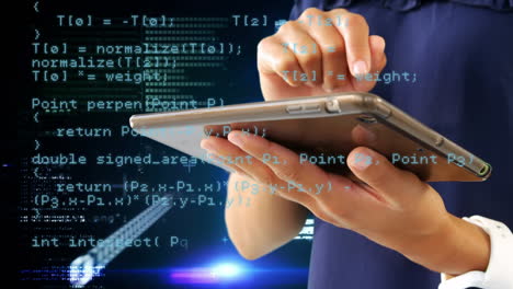 donna che usa un tablet digitale