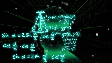 Animation-of-mathematical-formulae-and-scientific-data-processing-over-human-head