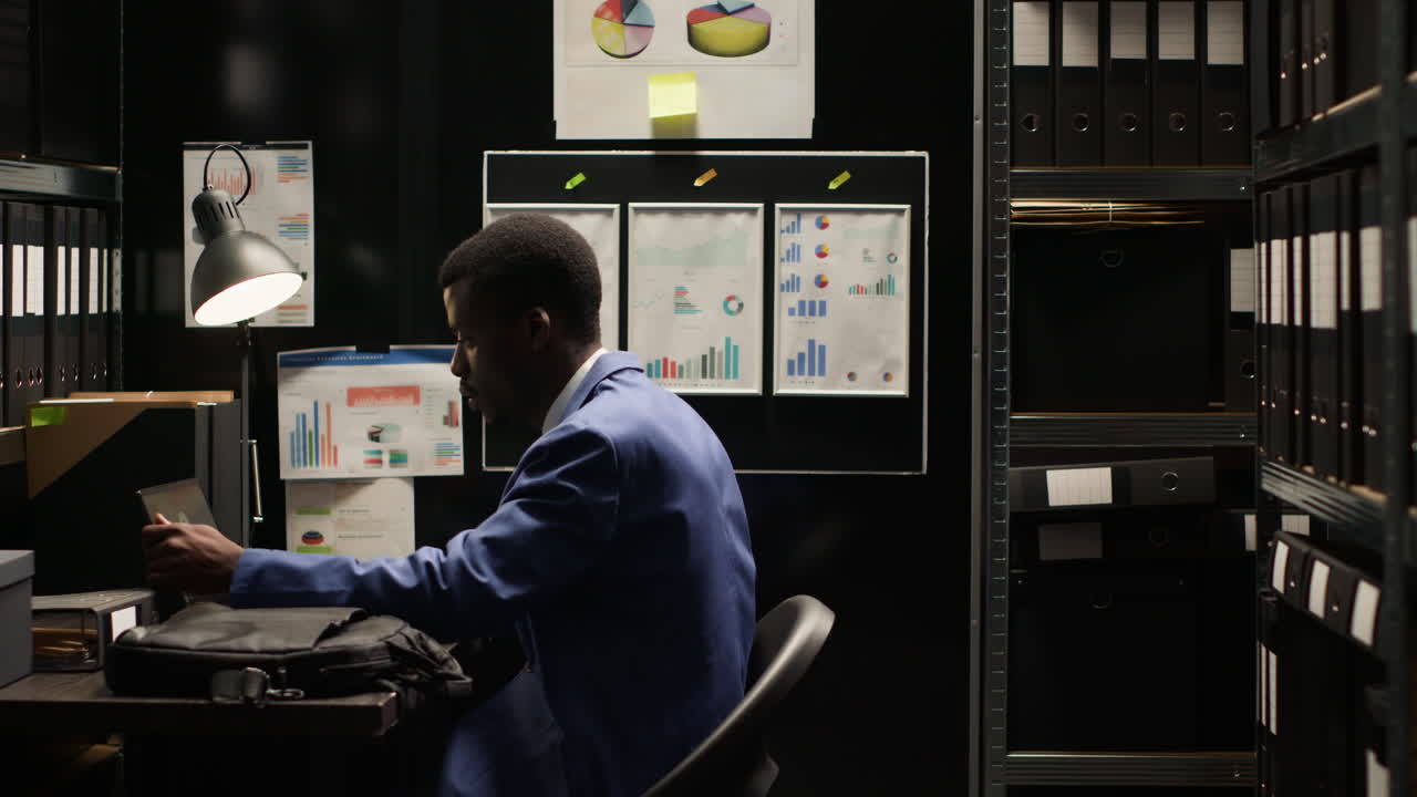 Man working at desk in office