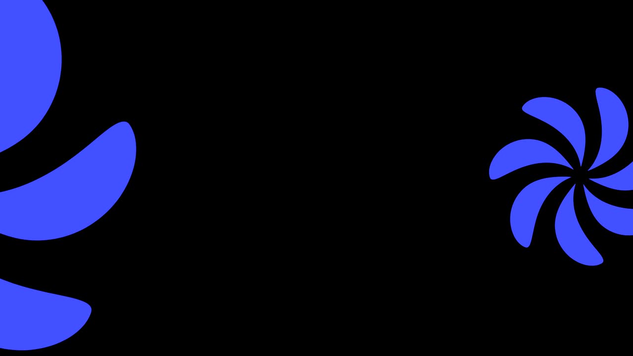 최소한의 검은색 배경에서 4k, 16:9 비디오 형식으로 비디오 애니메이션.