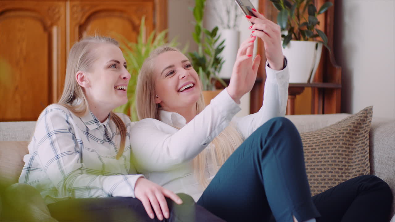 사무실에서 셀카를 찍는 행복한 동료들