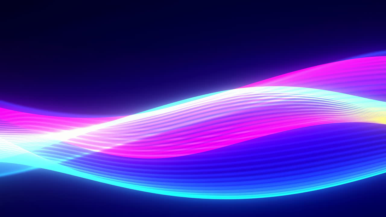 Vibrant Abstract Glowing Waves Motion Graphic Loop