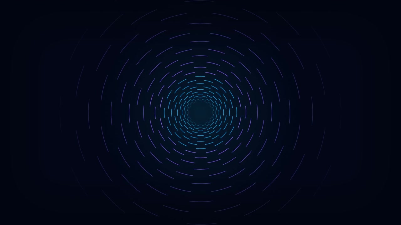 Abstract Motion Background with Rotating Concentric Dashed Circles