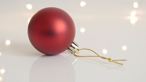 close-up of bauble with golden color string  4k video