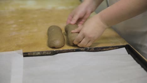 preparing bread loaves